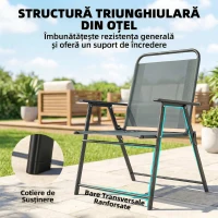 Outsunny scaun pliabil compact pentru terasă(m-8)