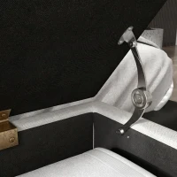 HOMCOM Banco para Pé de Cama Estofado em Tecido Sintético com Pernas de Aço e Assento Acolchoado 100x40x49 cm Creme(m-9)