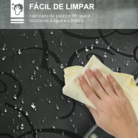 HOMCOM Armário Modular de Plástico Armário Portátil com 16 Cubos e 2 Barras Organizador de Sapatos Roupas Brinquedos para Entrada Corredor Dormitório 145x46x162cm Preto e Branco(m-7)