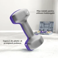 SPORTNOW Set de Gantere Fitness de 9 kg cu Mâner Antiderapant și Geantă, Multicolor(m-6)