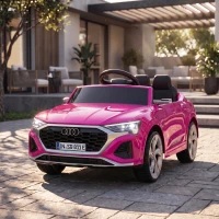 AIYAPLAY Kinder Elektroauto 12V Kinderauto mit Fernbedienung 2 Motor Sanftanlauf 4-Rad-Federung LED-Scheinwerfern Hupe Musik(m-8)