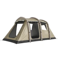 Outsunny Aufblasbares Zelt 2-4 Personen Schneller Aufbau Outdoor Zelt für Camping mit Luftpumpe Mesh Fenster Heringen Vordach(m-11)