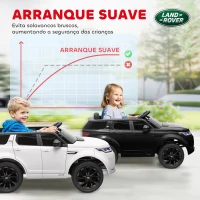AIYAPLAY Carro Elétrico para Crianças com Licença Land Rover Discovery Sport Bateria 12V Faróis Buzina e Música 106x65,5x51 cm Preto(m-6)