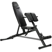 SPORTNOW Multifunktionale Hantelbank, Verstellbare Schräg- und Flachbank mit 6-stufiger Rückenlehne, 3-stufigem Sitz, Schwarz(m-1)