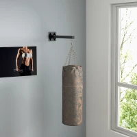SPORTNOW Boxsackhalterung, Wandmontage, 9 Winkel, Stahl, bis 100 kg, Schwarz(m-10)