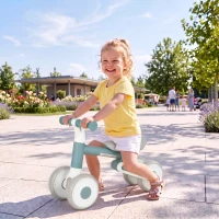 AIYAPLAY Kinder Laufrad Klappbar Lauflernrad mit leisen EVA-Rädern Höhenverstellbarer Sitz für 1-2 Jahre Blau(m-8)