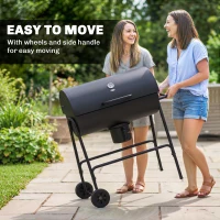 Outsunny Steel Charcoal BBQ, with Ash Catcher and Warming Rack(m-6)