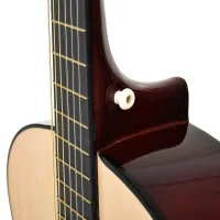 HOMCOM Chitarra Classica da 40" per Adulti con Custodia, Accordatore, 3 Plettri e 6 Corde Nylon di Ricambio(m-9)