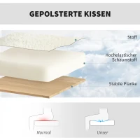 HOMCOM Drehbarer Bürostuhl mit Rollen, Schreibtischstuhl, Fleece-Stoff, Schaumstoff, höhenverstellbar, Homeoffice, Cremeweiß(m-4)