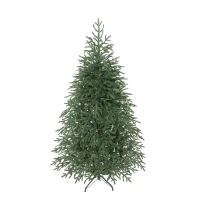 HOMCOM Brad de Crăciun artificial de 180 cm, ignifug, cu 1814 crengi realiste și bază pliabilă din metal(m-11)