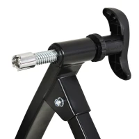 HOMCOM Rollentrainer, Radtrainer, 8 Widerstandsstufen, klappbar, für 26-29'', Stahl, schwarz, 68 x 62,5 x 49 cm(m-7)