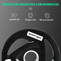 SPORTNOW Conjunto de 2 Discos de Pesos Olimpicos 5kg Ferro Fundido Placas de Peso com Orifício de 5cm Ø24x3,5 cm Preto(m-6)