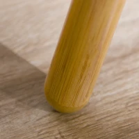 HOMCOM Stehlampe Stehleuchte Standleuchte mit Bambus Holz-Stativ modern künstlerisch für das Wohnzimmer Schlafzimmer PVC ABS 67x 67 x 154 cm(m-9)
