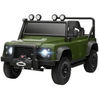 AIYAPLAY Kinder-Elektroauto, 12V Batterie-Betrieb, Fernbedienung, Musik-Funktion, Hupe, LED-Lichter, Grün(m-11)