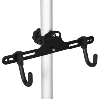 HOMCOM Fahrradhalter Fahrradständer für 2 Fahrräder Fahrradhalterung Aluminiumlegierung Silber Ø12 x 171-400 cm(m-7)