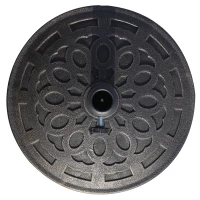 Outsunny Sonnenschirmständer aus Harz 14kg Schirmständer Griffe, Rund Schirmhalter, Schirmgewicht für Sonnenschirm 38mm/48mm Rohrdurchmesser, für Balkon, Terasse, Garten, Bronze(m-11)