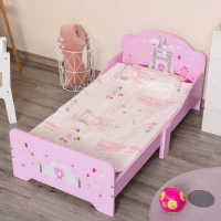 Homcom Pat Copii Roz – 143×73×60 cm, Lemn, pentru Varste 3-6 Ani(m-17)