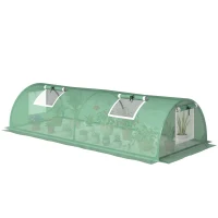 Outsunny Foliengewächshaus, wetterbeständig, UV-beständig, Folientunnel, 200 cm x 80 cm x 45 cm, Grün(m-11)