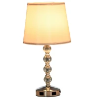 HOMCOM Tischleuchte Schreibtischleuchte Nachttischlampe, USB-Schnittstelle, 23 x 23 x 45 cm, Weiß + Silber(m-1)