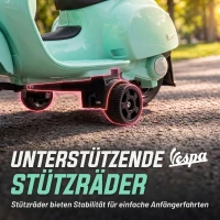 AIYAPLAY Elektro Motorrad Kinder Mini Vespa GTS 6V Elektromotorrad mit Lithium-Akku Ergonomischer Sitz Rückenlehne 1,5-3 Jahren(m-5)