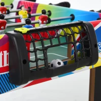 HOMCOM Masa de Fotbal cu 2 Tabele de Scor, din Lemn, Oțel Inoxidabil și Plastic, 86,5x43,5x63 cm, Multicolor(m-9)