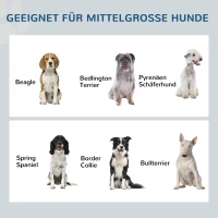 PawHut Futterstation, 2 Fressnäpfe je 2 Liter, Edelstahl, mit Schublade, für mittlere Hunde, grau, 60 x 30 x 24cm(m-4)