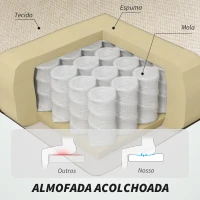 HOMCOM Cadeira de Escritório com Massagem Reclinável Aquecimento Apoio para Pés  e Controlo Remoto 66x70x112-120 cm Bege(m-6)