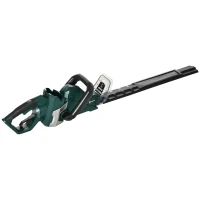 Durhand Elektro Heckenschere Akku Elektrischer Heckenschneider mit 350 W Motorleistung Kabellos 180° Drehgriff 52cm Schnittlänge Stahl ABS Grün+Schwarz(m-1)