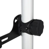 HOMCOM Fahrradhalter Fahrradständer für 2 Fahrräder Fahrradhalterung Aluminiumlegierung Silber Ø12 x 171-400 cm(m-8)