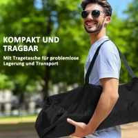 Outsunny 2er Set Faltstuhl faltbar Campingstuhl mit Armlehnen Getränkehalter Kopfstütze Kühltasche Schwarz(m-7)