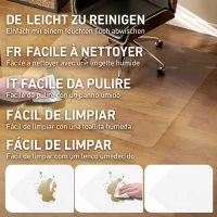 HOMCOM Tappetino Salvapavimento 120x120 cm in Plastica Trasparente per Sedia da Ufficio(m-4)