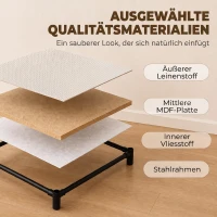 HOMCOM Cómoda de Quarto com 5 Gavetas em Tecido e Estrutura de Aço, Gaveteiro para Sala, Escritório e Closet, Bege(m-6)