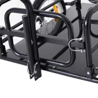 HOMCOM Fahrradanhänger Klappbar Lastenanhänger mit Kupplung, Kuppler & Reflektoren Transportwagen bis 40 kg belastbar, Transportanhänger Anhänger für Camping, Einkaufen, Umzug 155 x 71,5 x 77 cm(m-8)