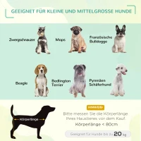 PawHut Erhöhtes Hundebett mit Baldachin, Haustierbett, Hundeliege outdoor mit Dach, Atmungsaktiv, Taftstoff für Camping Kaffee 92 x 76 x 90 cm(m-4)