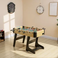 SPORTNOW Matraquilho Dobrável para Crianças com 2 Marcadores 8 Pegas 22 Jogadores 8 Barras e 2 Bolas 118x107,5x78 cm Maderia(m-10)