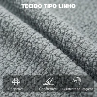 HOMCOM Cadeirão Relax Reclinável Elétrico em Tecido Efeito Linho com Molas, Apoio para os Pés, Telecomando, USB e 2 Bolsos Laterais Verde(m-6)