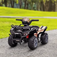 HOMCOM Kinder Quad Elektro 6V Kinderquad mit Vorwärtsfunktion, Musik, Elektro-Quad für Kinder 1,5-3 Jahre Schwarz(m-10)