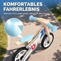 AIYAPLAY Kinder Laufrad 3-5 Jahre Baby bis 50 kg Holz Lauflernrad mit EVA-Rädern Höhenverstellbarer Sitz Naturholz(m-6)