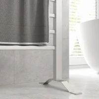 HOMCOM Uscător Electric pentru Prosoape de Podea sau Perete 150W cu Temporizator 2-4 Ore, 53x35x90 cm, Argintiu(m-9)