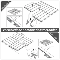 Outsunny Terrassenfliesen 30 x 30 cm 9 Stück 0,81㎡ Klickfliesen Balkonfliesen mit Klicksystem Drainagefunktion Bodenbelag Fliese für Terrasse Balkon Dunkelgrau(m-6)