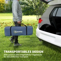 Outsunny Campingzelt für 4 Personen, wasserdicht Tunnelzelt mit 2 Türen Haken Packtasche 3,45 x 2,4 x 1,3 m Hellblau(m-8)