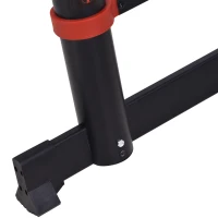 HOMCOM Escalera de Aluminio Plegable 2 Formas de Uso Retráctil Portátil Escalera Telescópica 12 Escalones Antideslizantes Carga 150 kg 379x67,5x11 cm Negro(m-7)