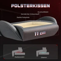 HOMCOM Ergonomischer Gaming-Stuhl mit 3D-Armlehnen, verstellbar, rollbarer Schreibtischstuhl mit Lendenstütze, Grau(m-5)