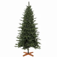 HOMCOM Sztuczna choinka, składany drewniany stojak, wtryskowa konstrukcja, 1438 końcówek, 180 cm, zielona(m-7)