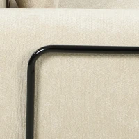 HOMCOM Canapé-Lit Pliable 245 cm, Canapé Compressé 3 Places Modulaire en Chenille avec Assise large, 3 Coussins, Beige(m-15)