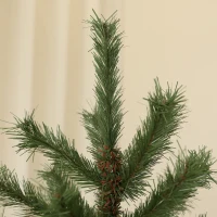 HOMCOM Weihnachtsbaum 180 cm, flammenhemmend, Metallfuß, 467 Spitzen, grün(m-8)