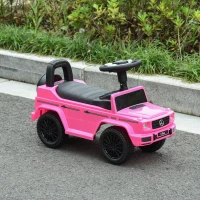 HOMCOM Carro Andador para Bebés com Licença Mercedes G350 com Compartimento de Arrumação e Volante Carga 25 kg 62,5x28,5x45 cm Rosa(m-10)