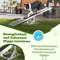 PawHut Hundewippe für Agility Training, rutschfest, bis 50 kg belastbar, 180 x 30 x 30 cm(m-7)