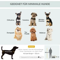 PawHut Hundebox faltbare Hundetransportbox Haustierrucksack mit Kissen Reisetasche Transportbox für Tier wasserdicht Oxfordstoff Dunkelgrau 46 x 36 x 41 cm(m-5)