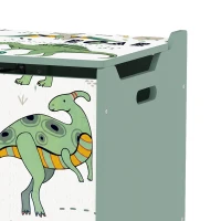 AIYAPLAY Storage Chest, Wooden Toy Chest with Lid, Flip-Top, Security Hinges and Anti-Pinch Design for Kids, Green(m-10)